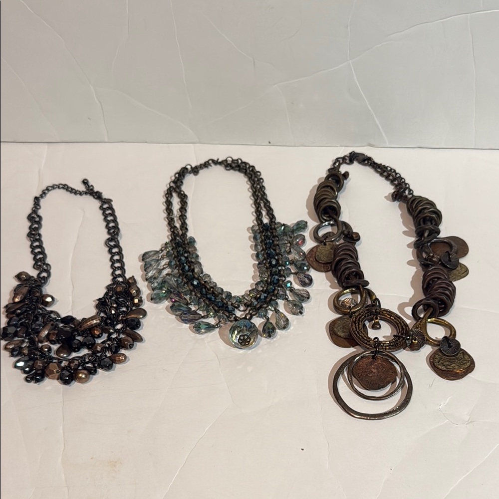 Elegant Multi-Color Statement Necklace Set